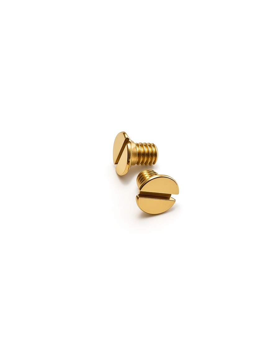 Verguld 24k Schroefjes Turnlock Achterplaat